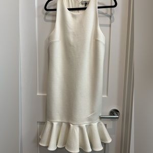 Halston Heritage cream slight shimmer dress